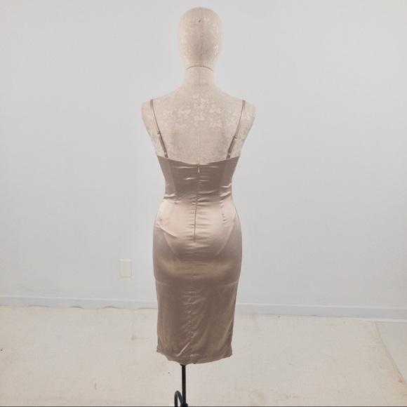 Princess Polly 4 Corset Bustier Bodycon Dress Gold - Picture 6 of 9